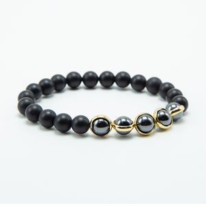 <span class=keywords><strong>Bracelet</strong></span> en pierre d'agate noir mat, vente en gros, nouveaux arrivages, personnalisé, 2021 - Product Image 4