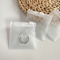 Sacs d'emballage cosmétiques et bijoux en PVC transparents personnalisés durables avec fermeture éclair, pochettes de luxe imprimées pour petits bijoux et boucles d'oreilles