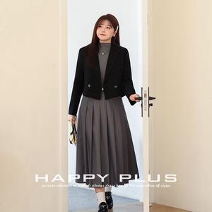 Conjunto de Blazer Cruzado de Talla Grande para Mujer, Color Sólido, Formal, Falda Midi Otoñal, Traje para Adultos - Product Image 3