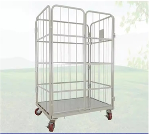 Hậu cần kho CuộN lồng giỏ hàng Xe đẩy nền tảng thép hậu cần cuộn giỏ hàng lồng xe đẩy - Product Image 6