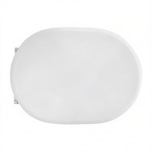 Siège de toilette pour WC, forme ronde, blanc, 50,5 cm de long, en plastique, idéal pour les salles de bain européennes - Product Image 3
