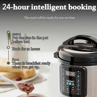 Cuisinière électrique à pression multifonctionnelle de grande capacité 6L-8L, intelligente et polyvalente pour la maison, avec fonction cuiseur à riz