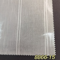 Tissu de rideau transparent à motif en faux lin à bas prix