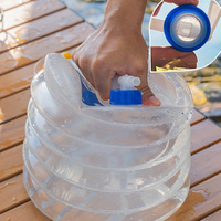 Conteneur d'eau pliable 5L sans BPA, gourde portable pour le stockage d'eau en extérieur, bidon pour le camping