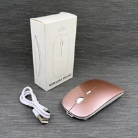 Mouse Komputer Optik Ergonomis LED Backlit Nirkabel Dual Mode BT5.0 Desain Mewah Isi Ulang dengan Adaptor USB Tipe C