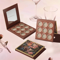 Palettes de fard à paupières vides étui personnalisé carré 9 12 couleurs emballage de cas de fard à paupières transparent