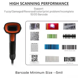 Sd5230 Streepjescodelezer Ccd Bedrade 1d 2d Usb Lector Codigo De Barras Handheld Barcode Scanner Voor Inventaris