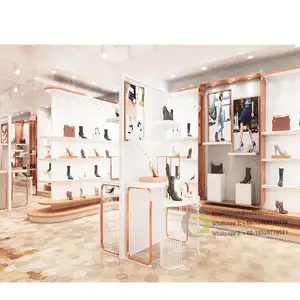 Présentoir de vitrine de boutique de chaussures et de sacs haut de gamme meuble de magasin de chaussures portable présentoir de chaussures