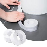 Bande d'étanchéité adhésive en PVC, acrylique et caoutchouc butyle, simple face, pour la réparation des joints de douche, bain, salle de bain, cuisine, carrelage, évier et baignoire