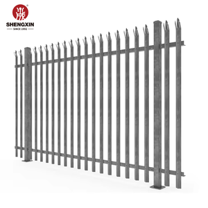 Valla de empalizada de acero superior y angular con revestimiento de polvo galvanizado en caliente - Product Image 1