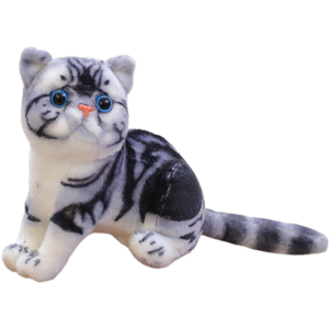 Muñeco de Peluche de Gato <span class=keywords><strong>Calico</strong></span>, Juguete Realista de Gatito Negro, Naranja y Blanco, Recuerdo y Regalo de Cumpleaños - Product Image 6