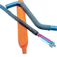 Manchon tressé thermorétractable en tissu PET, tube thermorétractable, manchons de protection, tissu polyester thermorétractable, manchon tissé