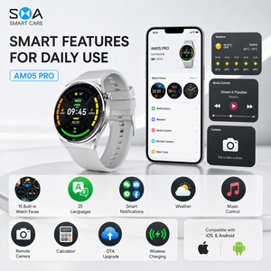 Montre connectée GPS personnalisée en usine, 150+ modes sportifs, écran rond de 1,45 pouce, appels, étanche IP68, montre de fitness - Product Image 5