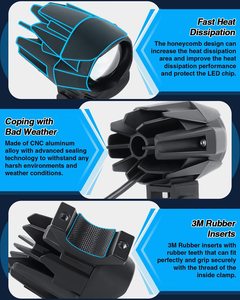 Yosovlamp, faros LED para motocicleta, 40W, focos de dos colores blancos y amarillos, 4000LM, venta directa de fábrica - Product Image 2