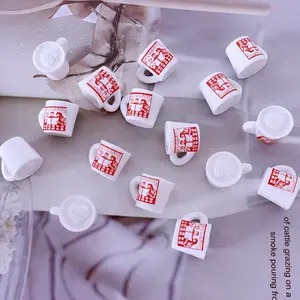 Simulation Crafts Resin Cup Small Mobile Phone Shell Miniature Sculpture Decoration Products Wholesale Kawaii Accessories