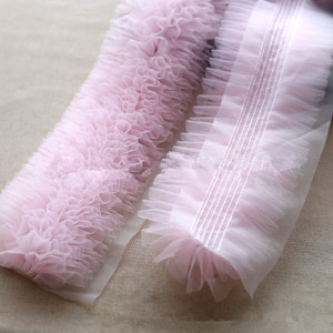 Cinta de Encaje de Malla con Borde de Pompones de 15 cm de Ancho para Cuello de Lana DIY - Product Image 3