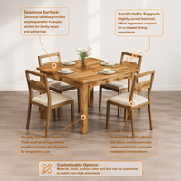 Ensemble de mobilier de restaurant moderne : Tables en bois, chaises à dossier en rotin, sièges en cuir, banquettes – Vente en gros