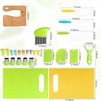 Ensemble de couteaux en plastique pour enfants réutilisables avec logo personnalisé, ensemble d'outils de découpe pour la cuisine, sûrs pour les enfants