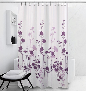 Ensemble <span class=keywords><strong>de</strong></span> rideaux <span class=keywords><strong>de</strong></span> douche en tissu <span class=keywords><strong>de</strong></span> <span class=keywords><strong>toile</strong></span> <span class=keywords><strong>de</strong></span> luxe Offre Spéciale motif floral imprimé avec 12 crochets en métal perlé pour le <span class=keywords><strong>bain</strong></span> pour votre salle <span class=keywords><strong>de</strong></span> <span class=keywords><strong>bain</strong></span> - Product Image 1