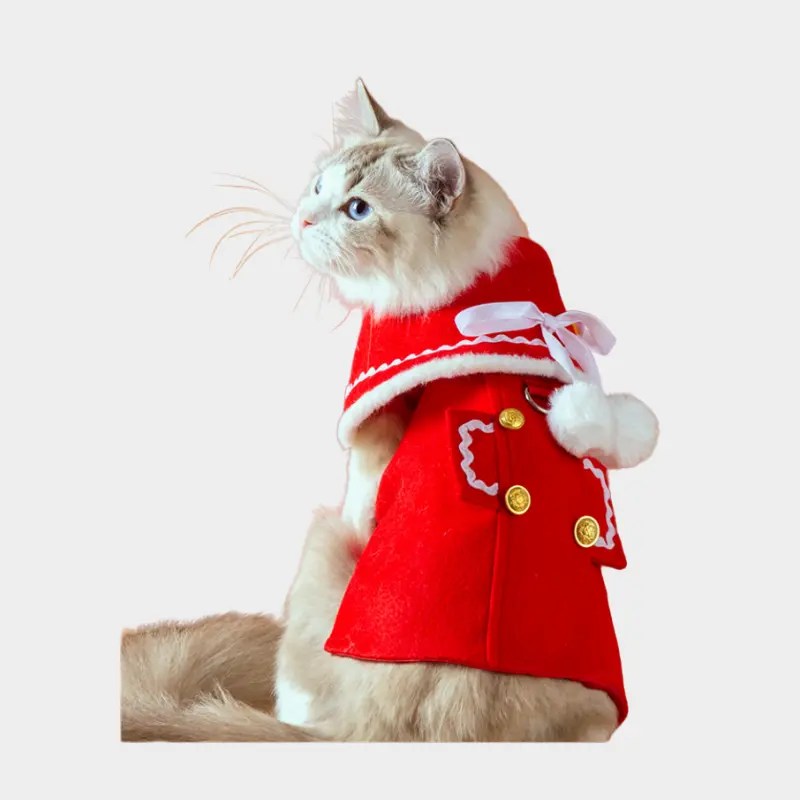 Jaket Natal Halloween musim gugur musim dingin populer pakaian handuk dress up pakaian hewan peliharaan anjing kucing Natal