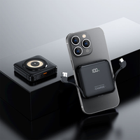Nouvelle batterie externe magnétique sans fil portable OEM 2024 de 10000 mAh avec entrée Type-C, charge rapide, design ultra fin