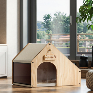 Caseta de Verano Climatizada de Madera Maciza y Casa de Hielo Refrigerante para Perros, Accesorios para Areneras - Product Image 2