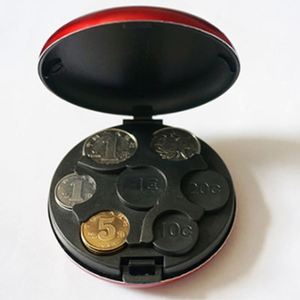 Caja de Almacenamiento Redonda para Monedas, Monedero, <span class=keywords><strong>Dispensador</strong></span> de Monedas, Decoración del Hogar, Accesorios de Colección, Portamonedas de Aluminio - Product Image 5