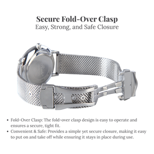 Cinturino per Orologio Milanese 20mm, Personalizzabile, in Acciaio Inox 316, Chiusura a Pressione, Lavorazione CNC, per Samsung <span class=keywords><strong>Huawei</strong></span> Xiaomi - Product Image 5