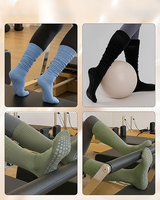 Chaussettes de compression personnalisées pour femmes, 20-30 mmHg, pour varices, sportives, en nylon et cuivre, avec grip hiver, pour le genou