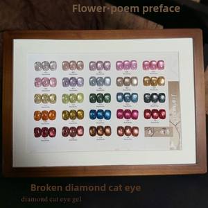 Style <span class=keywords><strong>français</strong></span> pour salon de manucure 1 ensemble de vernis à ongles en gel UV 24 couleurs y compris rouge blanc porcelaine petit bulbe œil de chat perles de verre - Product Image 6