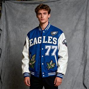 Tùy Chỉnh Giáng Sinh Người Đàn Ông Của Áo Khoác Varsity Áo Khoác Với Chenille Thêu Đại Học Bóng Chày Varsity Áo Khoác Áo Gió Áo Khoác Cho Nam Giới - Product Image 3