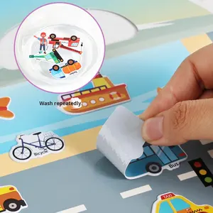 <span class=keywords><strong>Livre</strong></span> d'autocollants en papier amusant pour l'éducation précoce transfrontalière, autocollant à bulles à tenir en main pour enfants, jouet d'<span class=keywords><strong>histoire</strong></span> de scène - Product Image 4