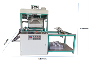 छोटे स्वचालित पालतू/पीपी प्लास्टिक लंच बॉक्स वैक्यूम बनाने मशीन-थर्मोफॉर्मिंग मशीन आपूर्तिकर्ता को संचालित करने में आसान - Product Image 2