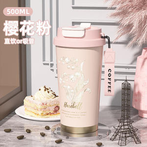 ZP-011 Double Drink Insulated Coffee Mug 316 Stainless Steel <b>Ceramic</b> Inner Gift With Logo Printing Option - Product Image 3