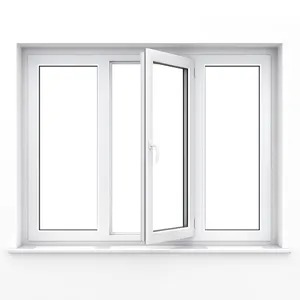 2024 desain baru Upvc/pvc jendela geser kecil impact windows upvc frame Casement Windows