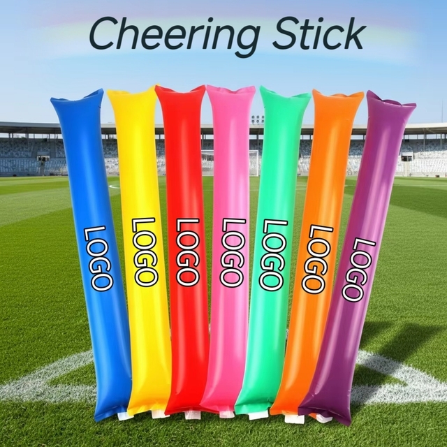 Customized Promotional Multicolor PE Inflatable Noise Maker Cheering Sticks Cheer Thunder Clap Stick Balloon for Sports Events