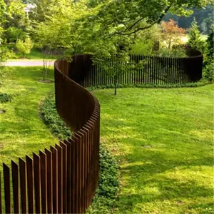 Outdoor Anti Insects Stronger All Weather Resistant Decorative Border Metal Garden Fence