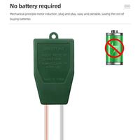 Testeur d'humidité du sol 3-en-1 pour plantes, testeur de pH pour usage intérieur/extérieur, sondes en acier inoxydable, pas de batterie nécessaire
