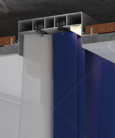 Profilé LED encastré pour plâtre SDW-CL07, rail en aluminium pour rideau de plafond tendu en film ou tissu