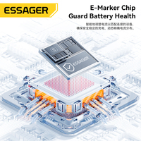 Câble de données USB Type C ESSAGER ES-X80 4 en 1, 1 m, 2 mètres, tressé, multifonction, 5A PD 240W, câble de charge rapide USB-C 4 en 1