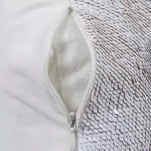 Ändern Flip Magic Weiß und <span class=keywords><strong>Gold</strong></span> Pailletten hochwertige Kissen bezug herzförmige Kissen - Product Image 6