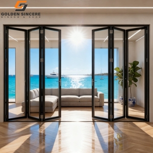 Puerta Plegable de Aluminio Tipo Acordeón GS para Villa con Vidrio Doble Bajo Emisivo para Interiores y Exteriores - Product Image 1