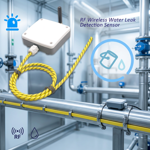 Sensor inalámbrico de detección de fugas de agua RF con sonda amarilla, IP65 a prueba de agua, para monitoreo de tuberías - Product Image 1