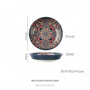 Juego de Vajilla Nórdica, Platos Surtidos, Vajilla con Bandeja para Hornear, Diseño de Dibujos Animados, Cerámica de Gres, Decoraciones para Bodas y Fiestas - Product Image 5