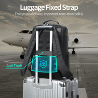 BOPAI – sac à dos pour hommes, haute qualité, personnalisé, extensible, intelligent, chargeur USB, bureau, voyage, 15.6 pouces, sac à dos pour ordinateur portable