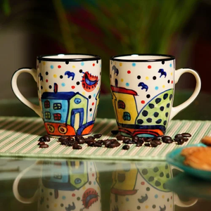 แก้วกาแฟเอสเพรสโซ่เซรามิกสีดำขาวเงา ดีไซน์ทันสมัย ป้องกันการรั่วซึม ใช้กับไมโครเวฟได้ เหมาะสำหรับร้านกาแฟ ร้านอาหาร โรงแรม และใช้ในบ้าน - Product Image 1