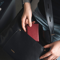 Dompet Pop Up RFID Kulit dengan Penutup Aluminium, Tempat Kartu Kredit, Dompet Kartu Bisnis, Logo Custom, Warna Baru