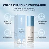 Fond de Teint Liquide en Gros à Couleurs Changeantes, Longue Tenue, Couvrance Modulable, Léger, Minimise les Pores, Imperméable