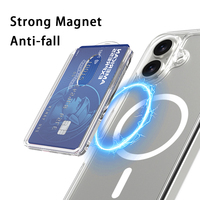 Vente en Gros Nouvelle Arrivée Étui PC Transparent Magnétique Universel pour Téléphone Portable et Porte-Cartes de Crédit pour iPhone 17 Pro Max et Accessoire Samsung