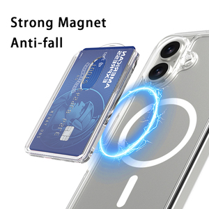 Ingrosso Nuovo Arrivo Universale Magnete Cellulare Porta Carta di Credito Chiaro Custodia per iPhone 17 Pro Max per <span class=keywords><strong>Samsung</strong></span> Accessorio - Product Image 2